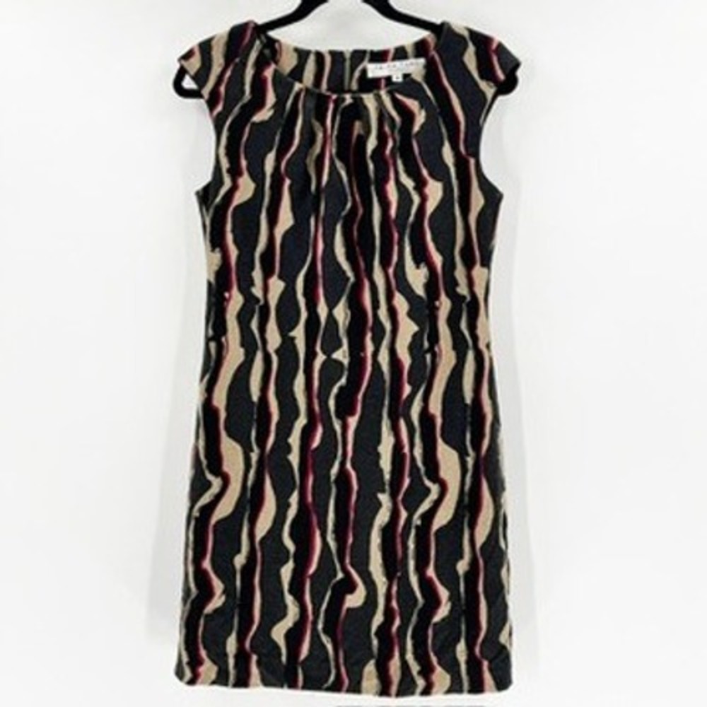 Trina Turk Abstract Print Sleeveless Sheath Dress Women Size 2